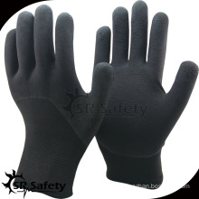 SRsafety Double liner latex foam winter gloves safety glove
